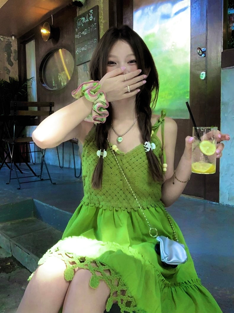 Avocado Green Long Dress