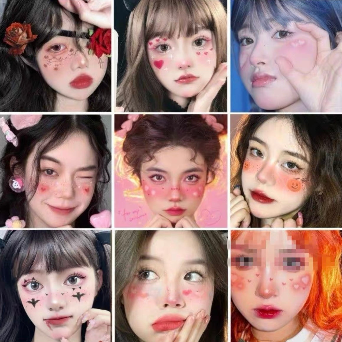 Halloween Make Up Tat00 Stickers (5pcs, 8pcs, 9pcs)