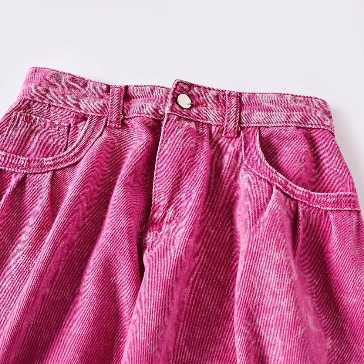 Denim Pink Long Skirt (S)
