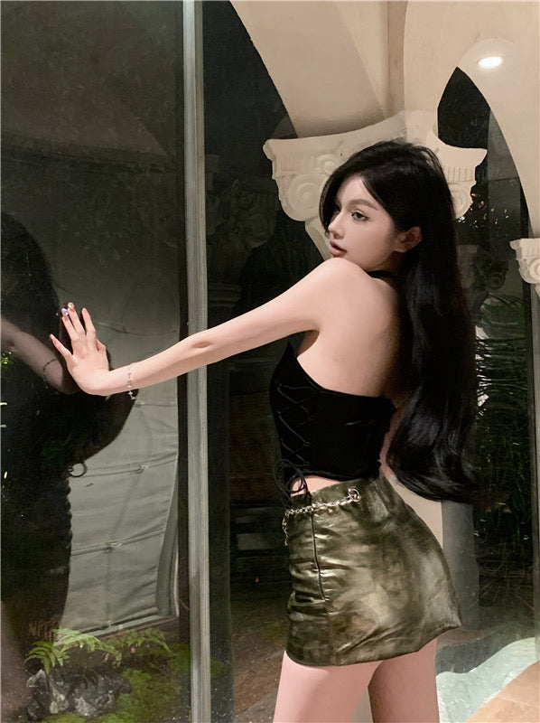 T001 Side Ribbon Tube Top