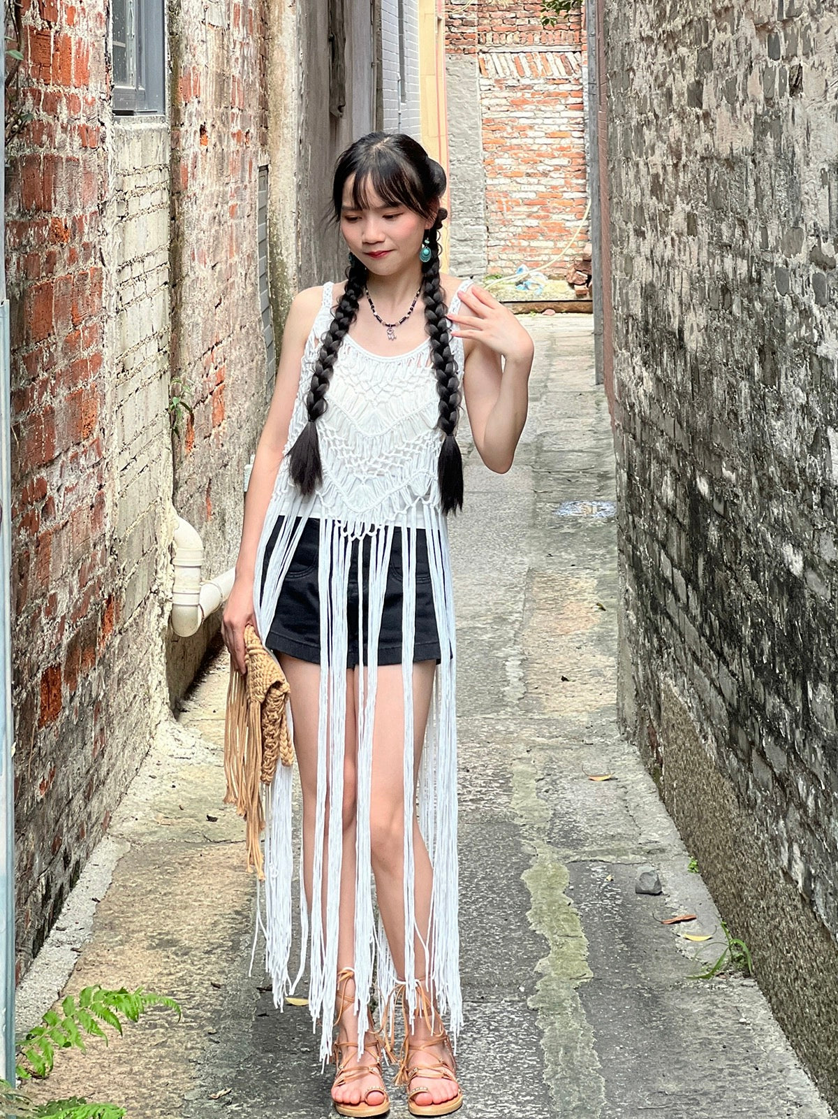 White Summer Outerwear Top