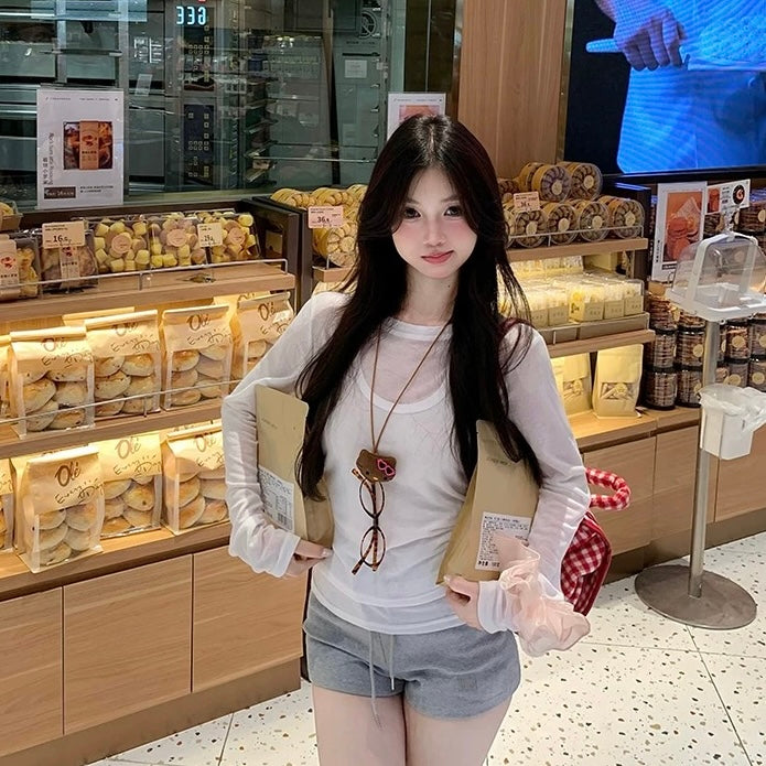 Two Pieces Long Sleeve Top
