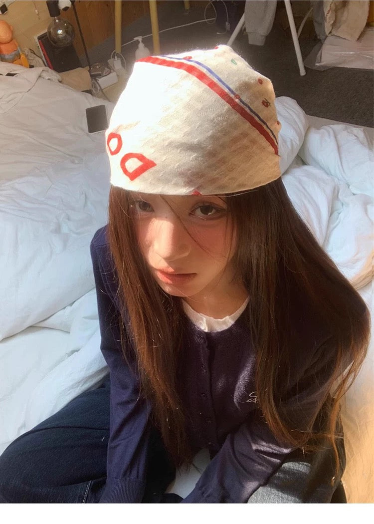 Cool Scarf /Headband (Orange, White)