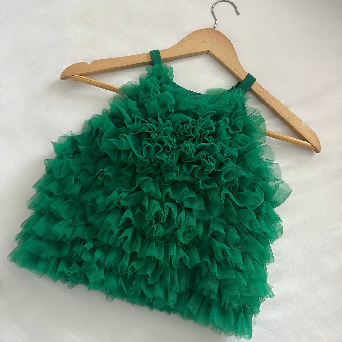 Premium Mesh Sleeveless Green Crop Top