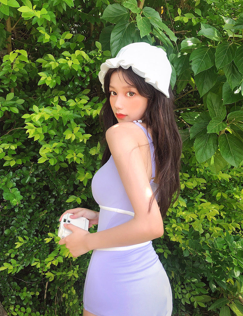 Tri White Mini Ribbon BK01 Swimsuits