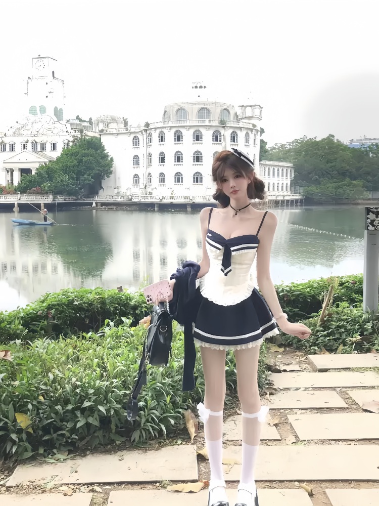 Uni Top + Skirt Two Piece Set