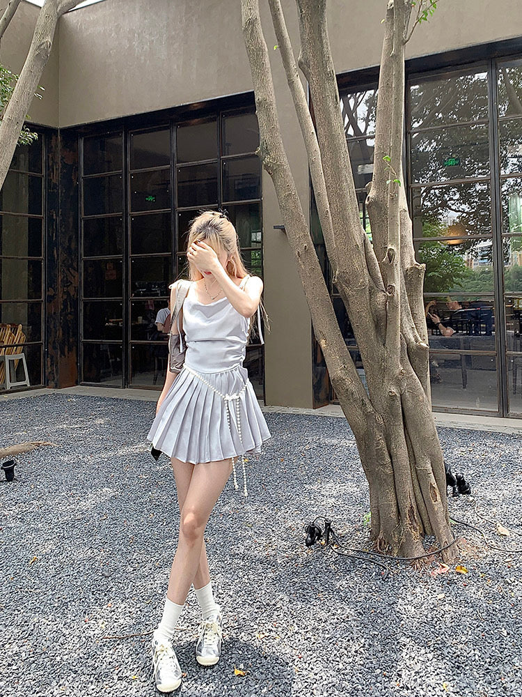 Ellie Silver Satin Dress (S)