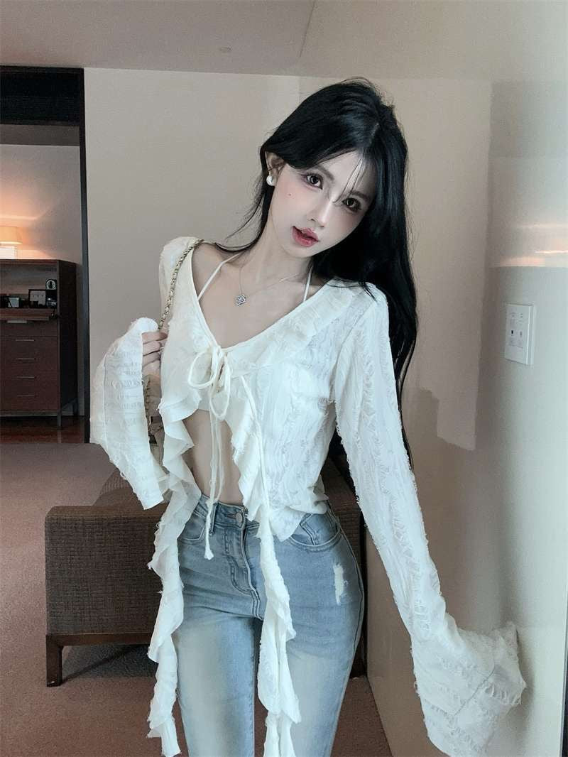 Beige Long Sleeve Cardigan