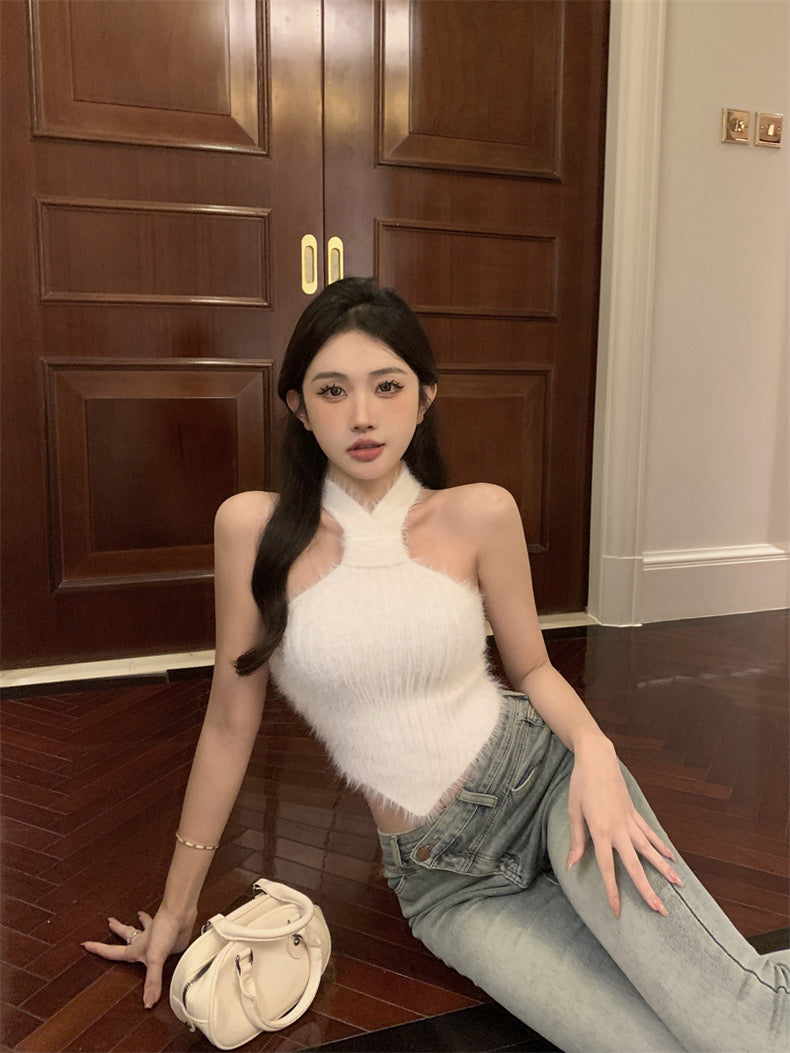 Halter Fuzzy Top