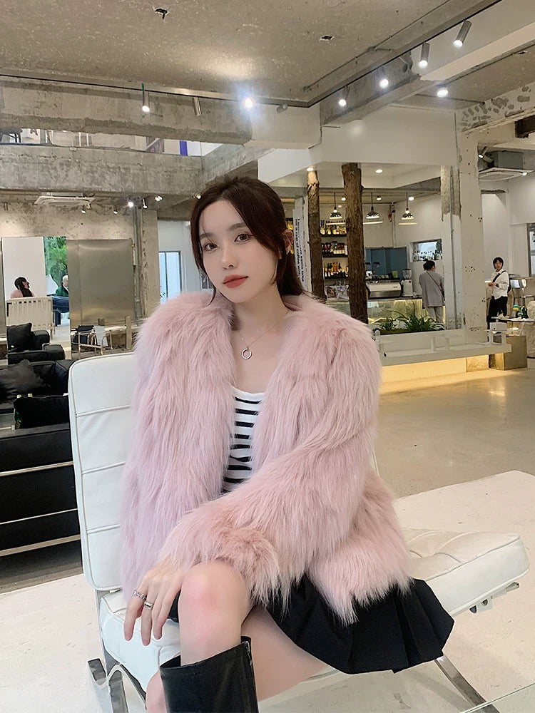 Alexandra Furry Cardigan(5 Colors)