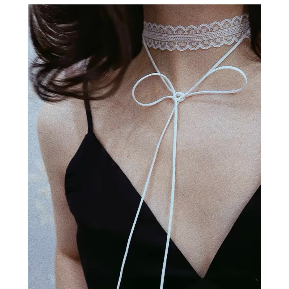 Lacey Ribbon as Choker/Necklace NL01