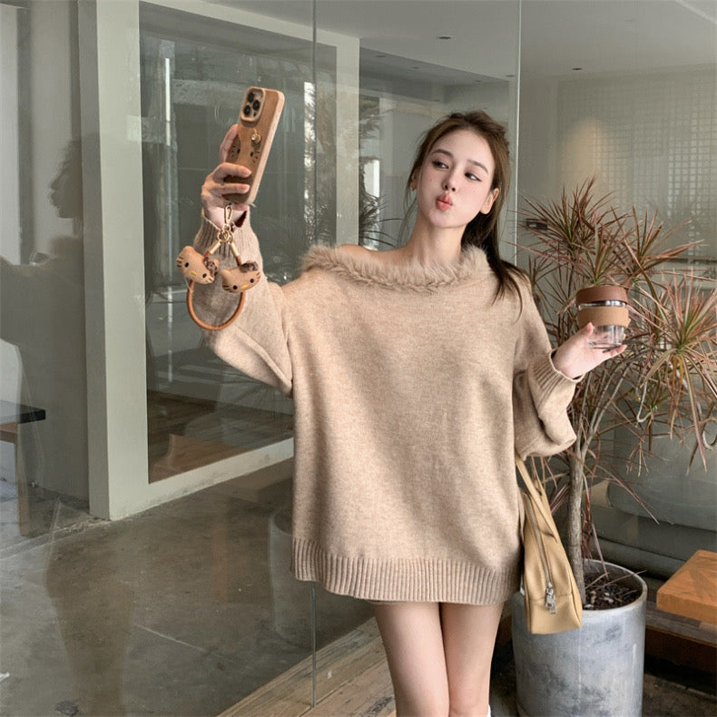 Knitted Top + Shorts Two Piece Set