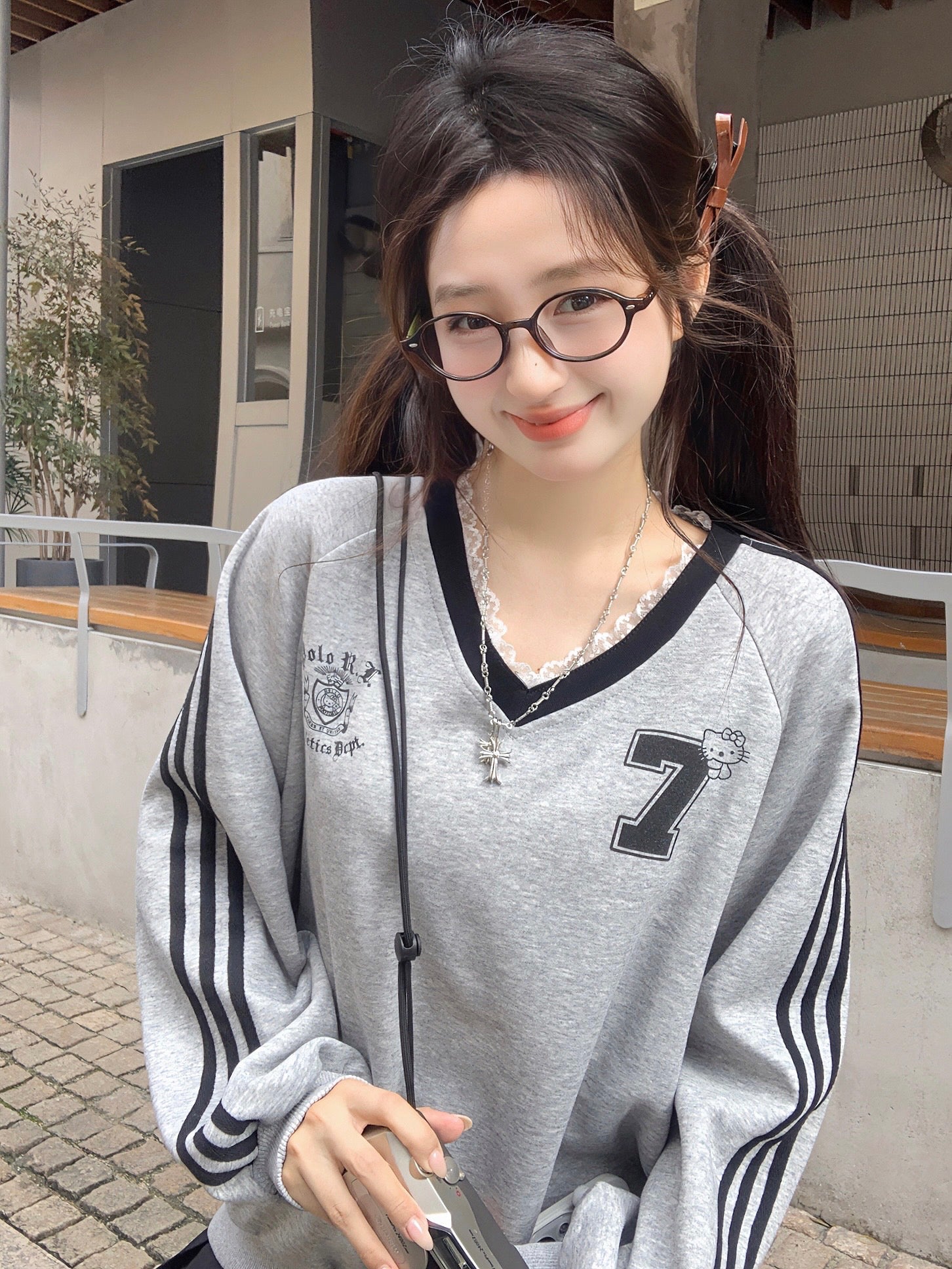 No.7 Long Sleeve Sweater Top (Pink)