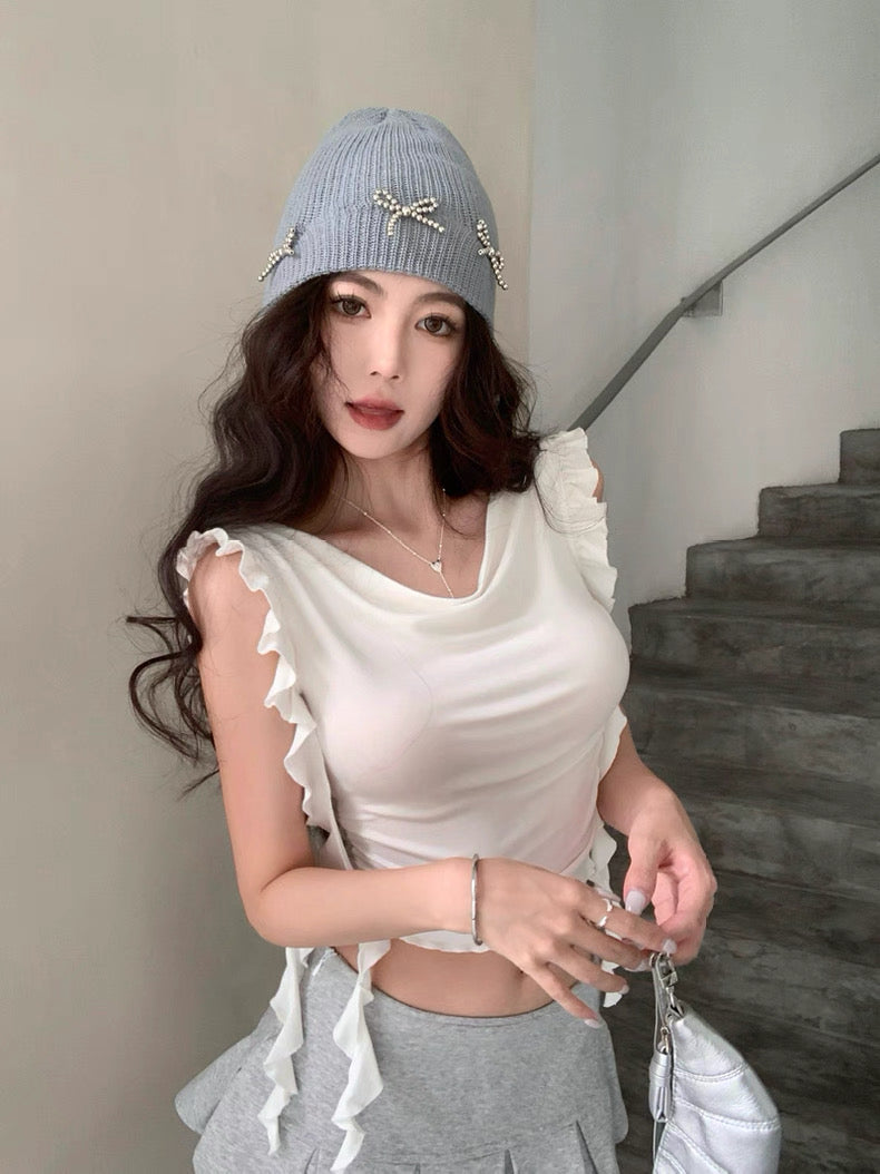 Off Shoulder Jelly Thin Top
