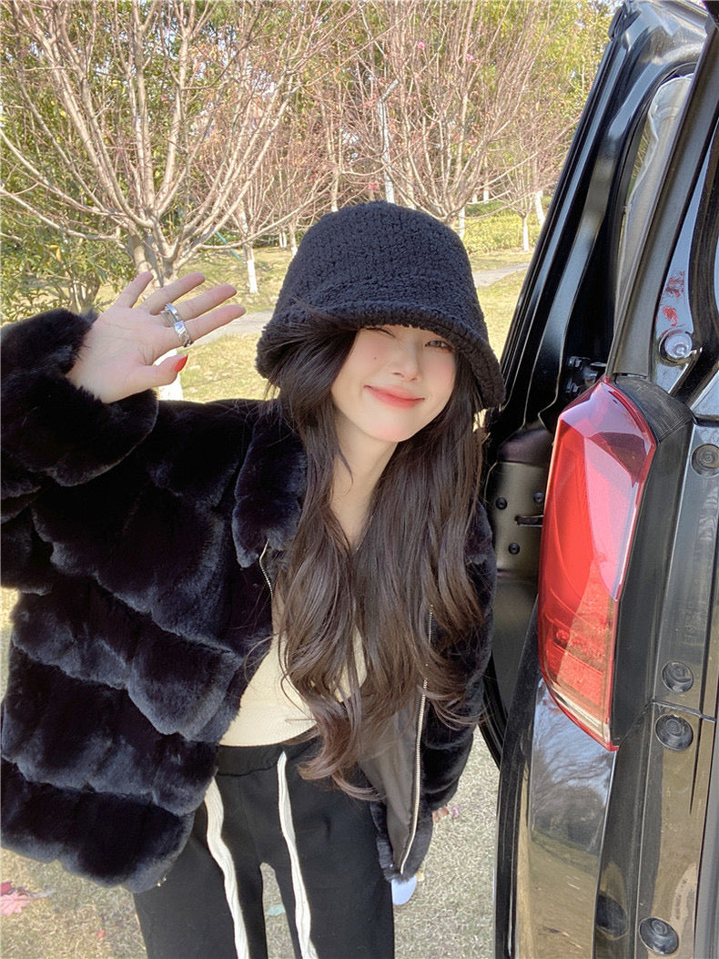 Furry Fluffy Cardigan (Black)