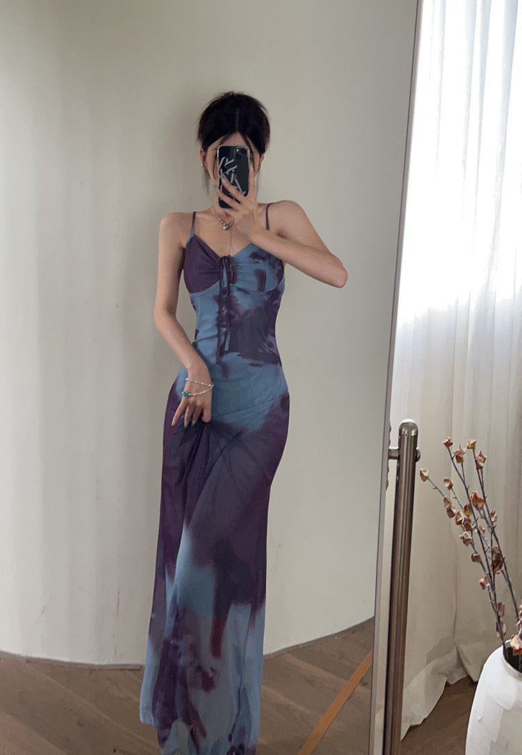 Purple Blend Blue Long Dress