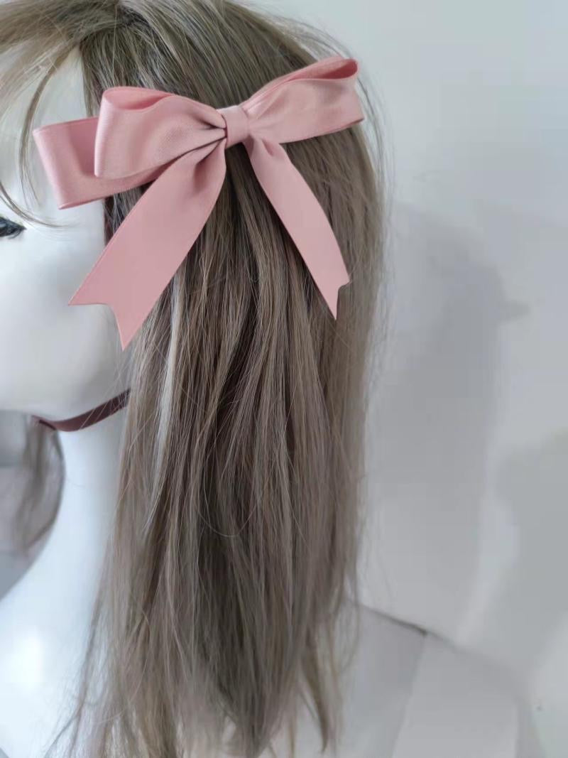 S03 Pink Ribbon Hair Clip Set