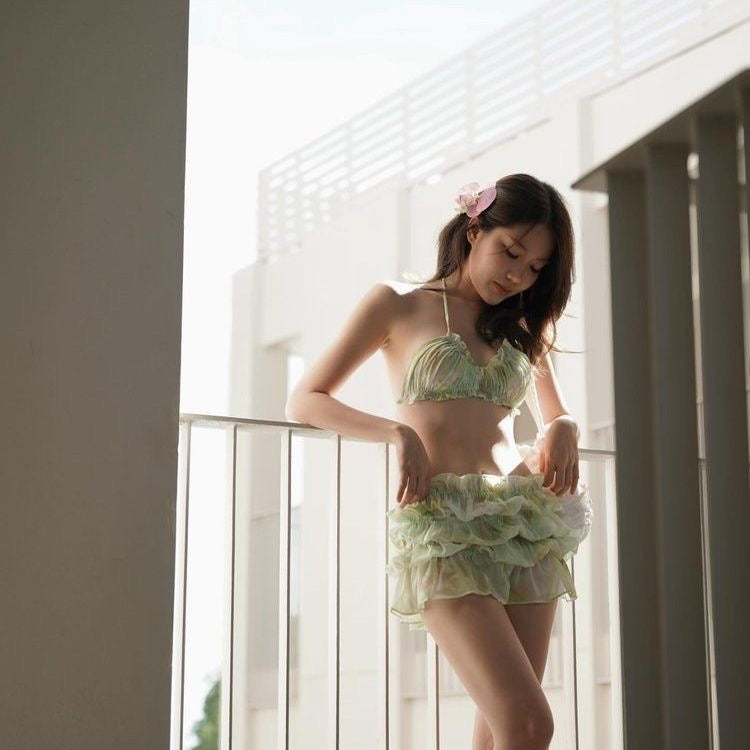 Green Bikini BK35 Three Piece Set