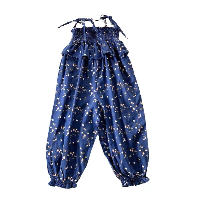 Little Girl Navy Romper (90,110)