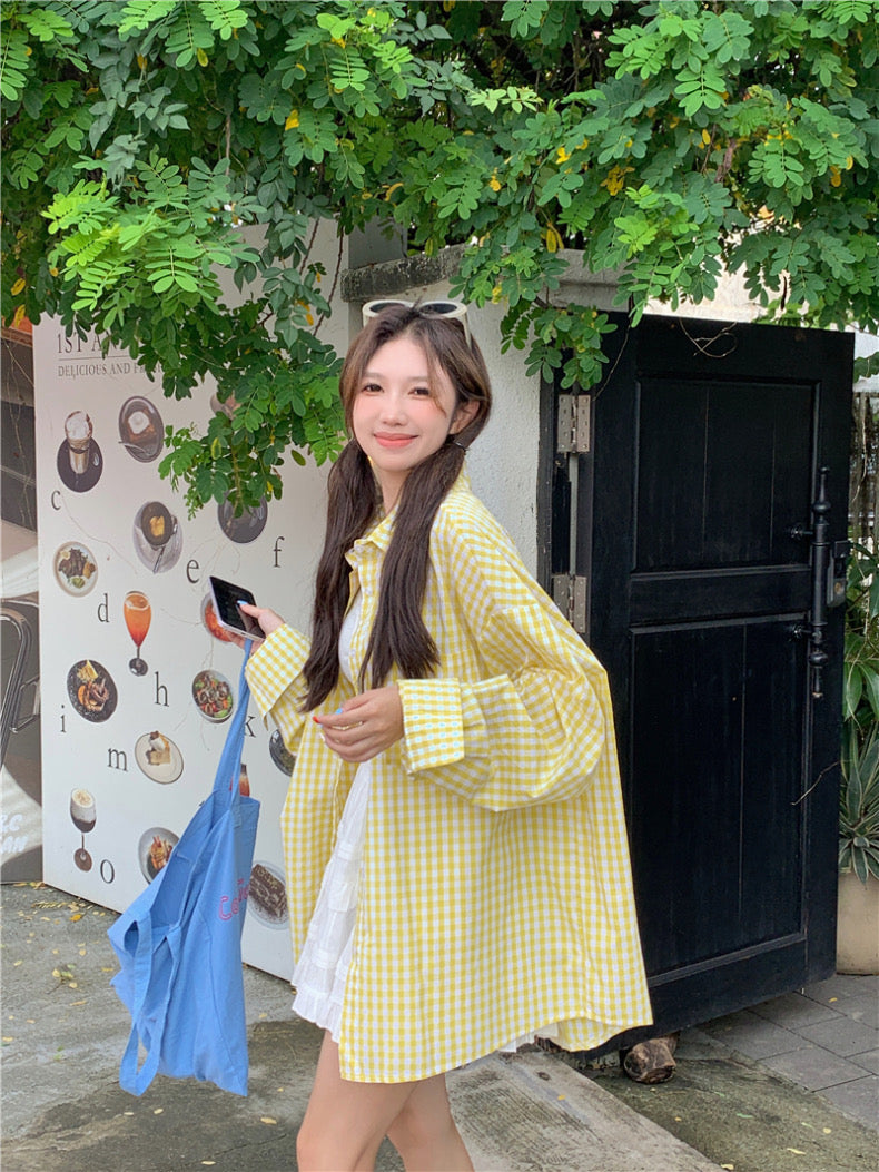Yellow Ginham Long Sleeve Shirt