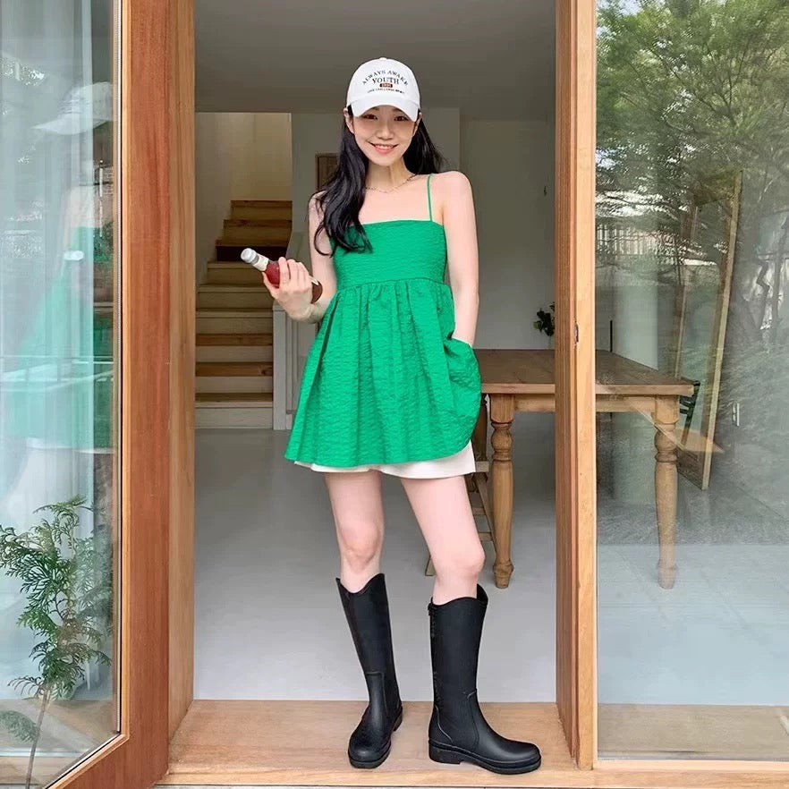 Green Dolly Strap Long Top
