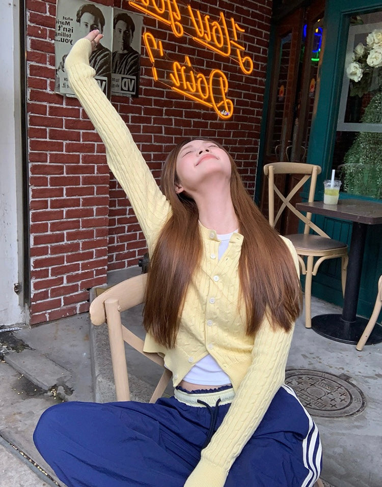 Anley Knitted Long Sleeve Cardigan Top