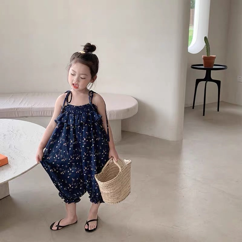 Little Girl Navy Romper (90,110)