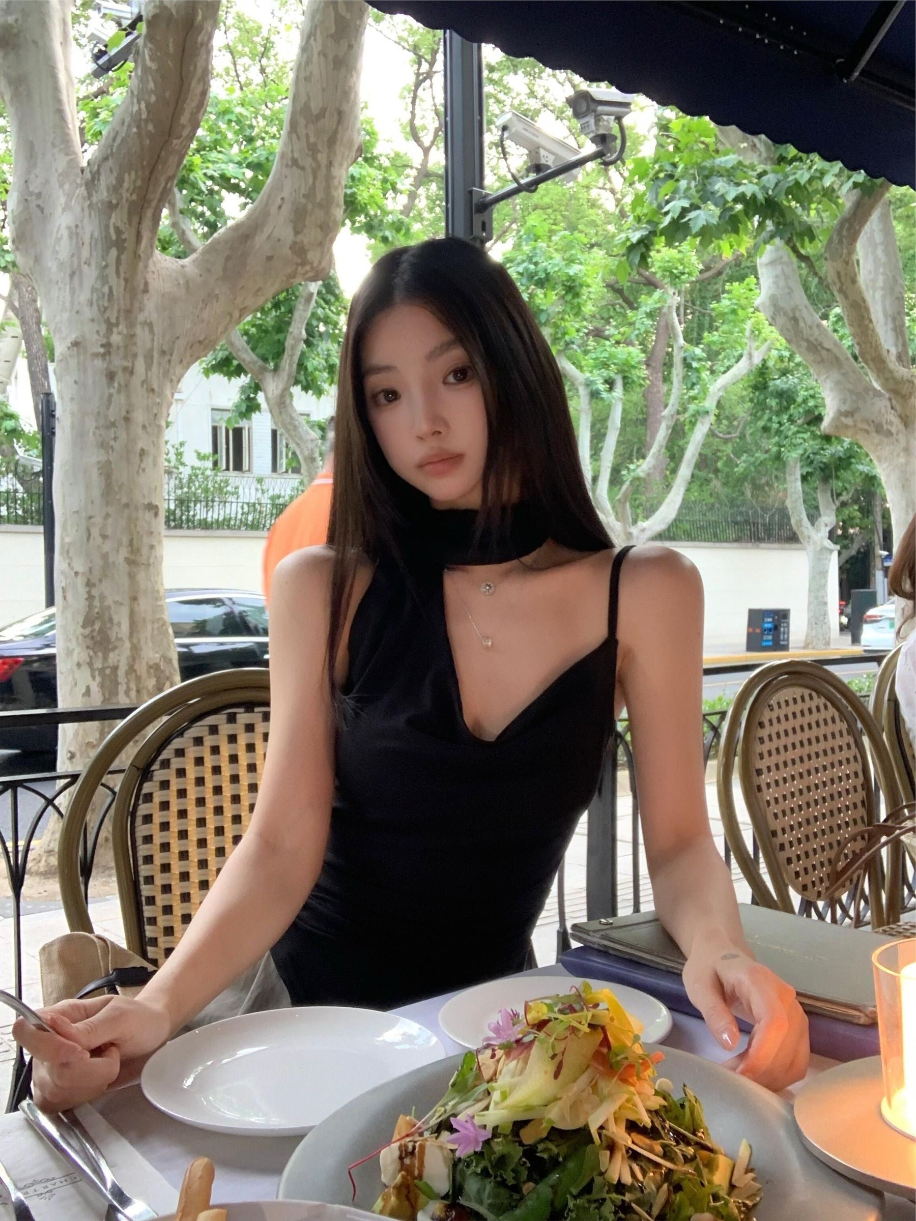 Collar Strap Black Top