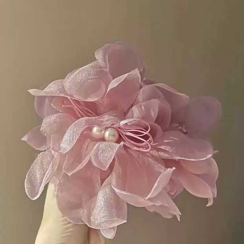 Summer Chiffon Floral Big Hair Clip