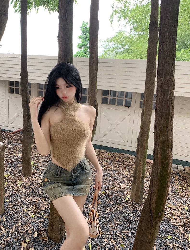 Halter Fuzzy Top