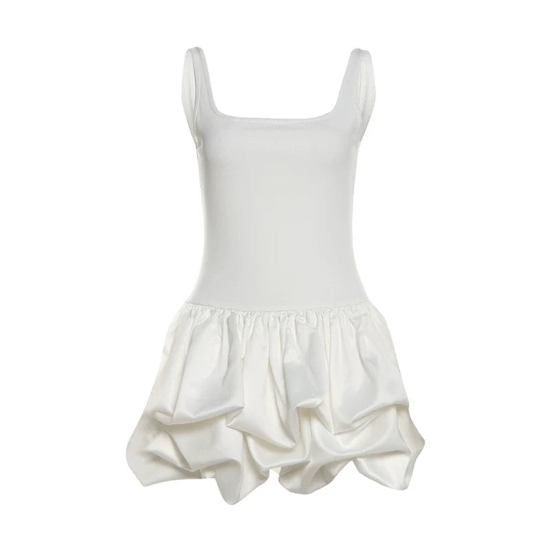 Kelly Bareback Satin Bottom Dress (Black) L