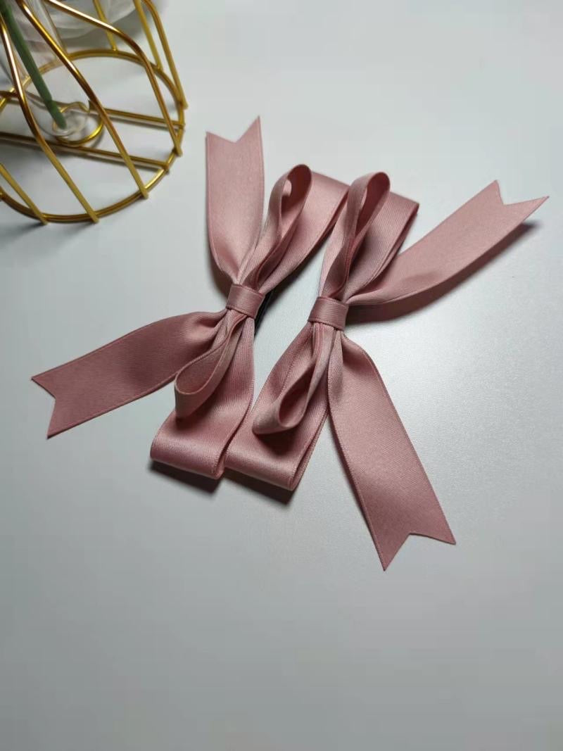 S03 Pink Ribbon Hair Clip Set