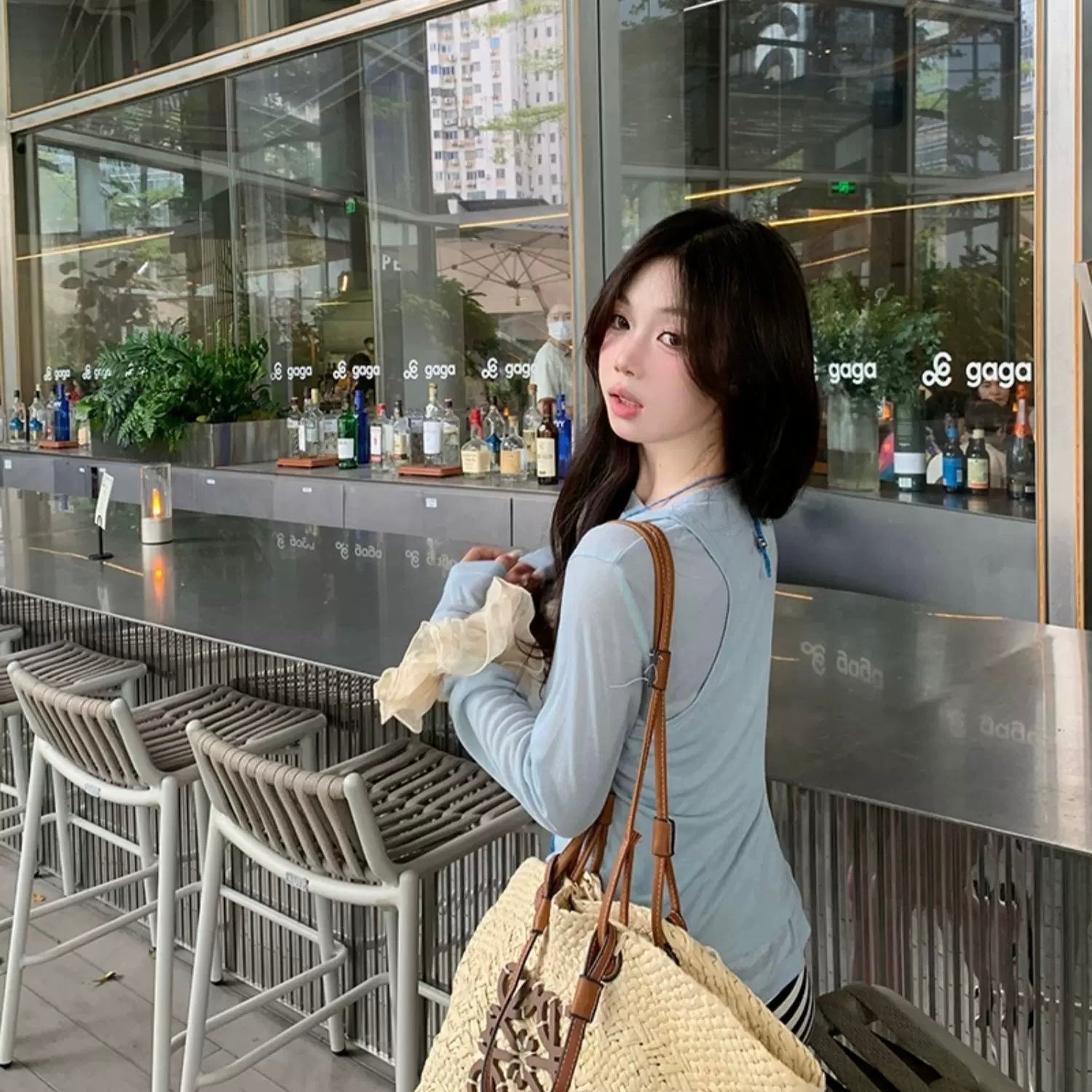 Two Pieces Long Sleeve Top