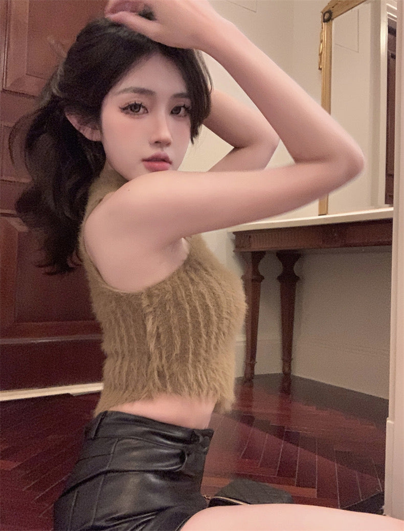 Halter Fuzzy Top