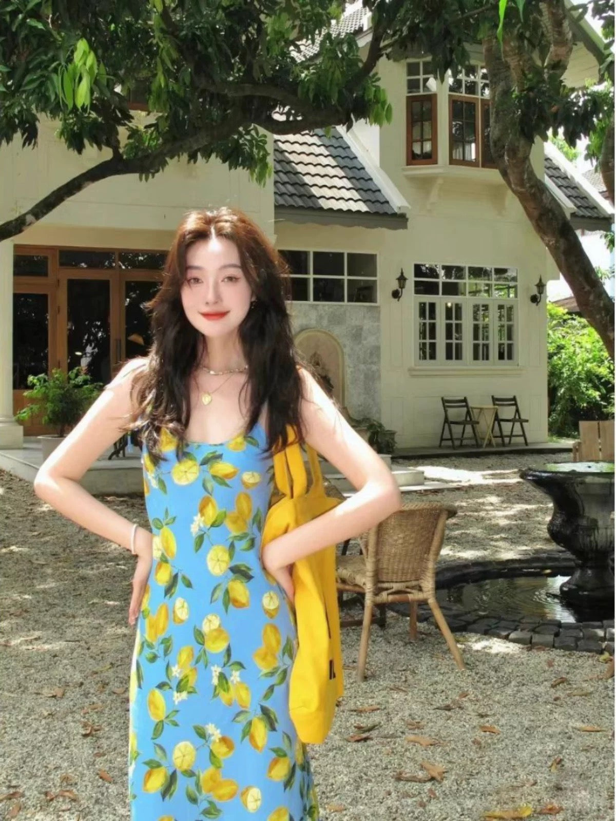 Lemon 🍋  Blue Long Dress (S)