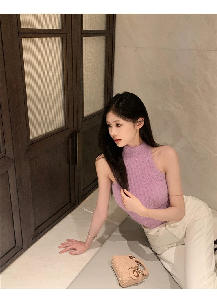 Halter Fuzzy Top