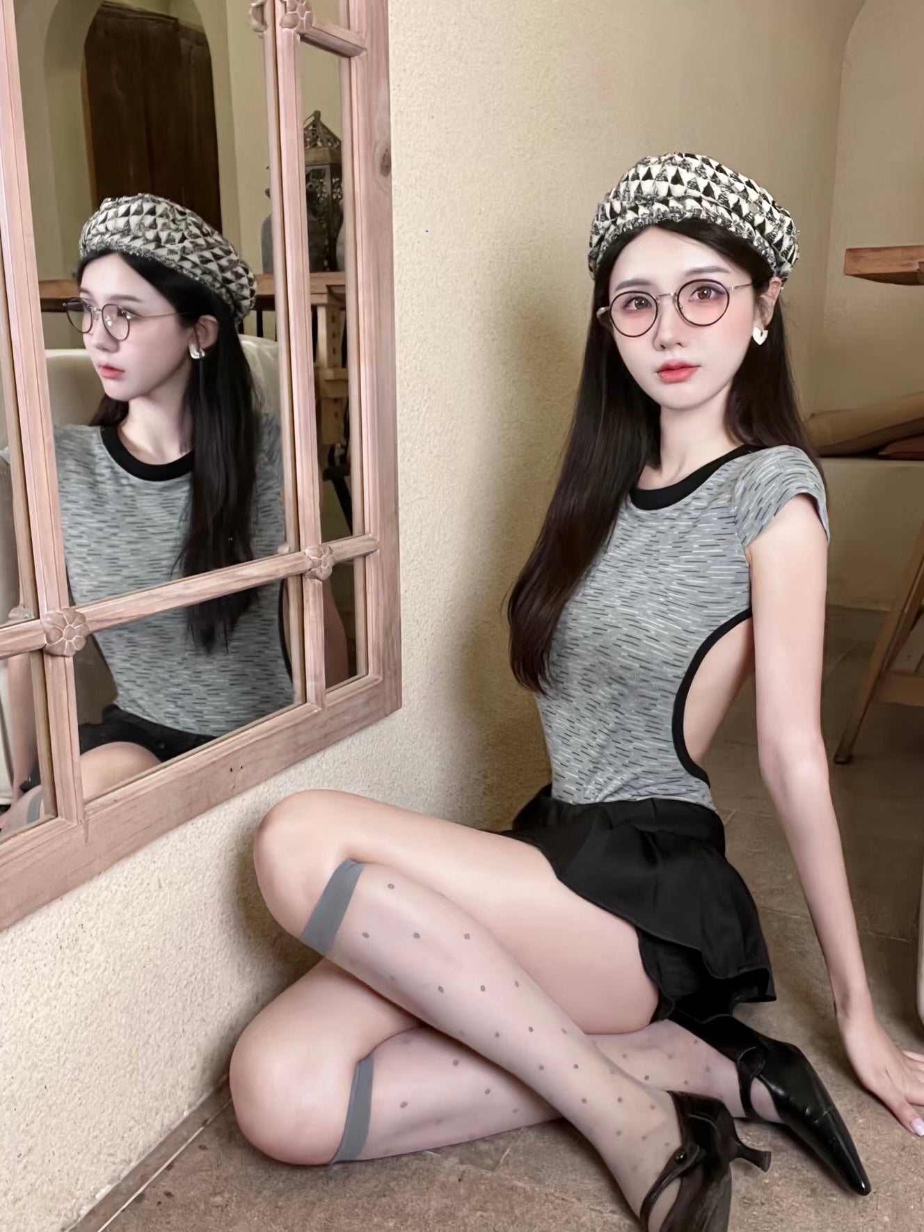 Bareback Grey Inner Suit Top