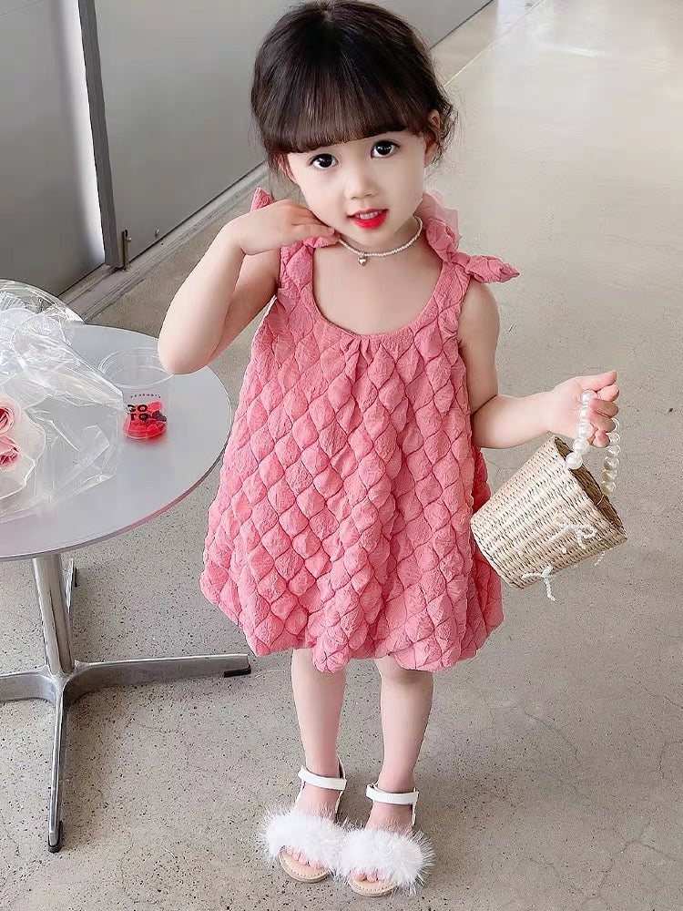 Little Girl Pink Dress (80,100,120,140)