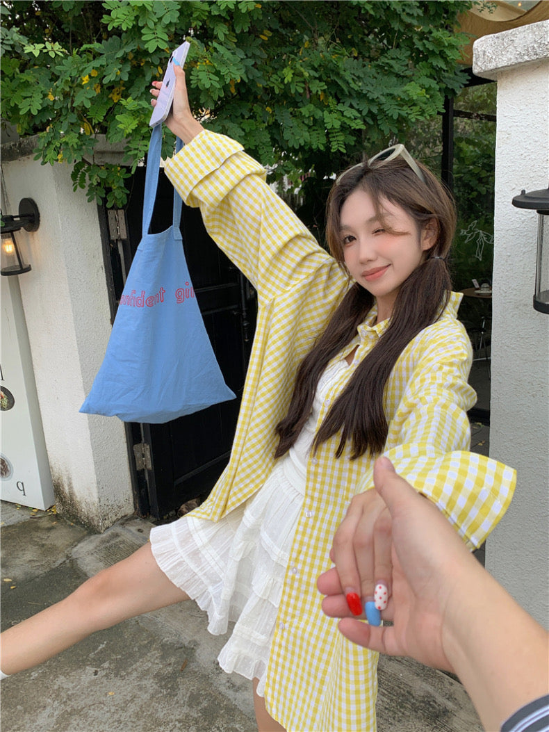 Yellow Ginham Long Sleeve Shirt
