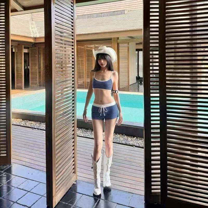 Stripe Bikini BK52 Two/Three Piece Set (S, M)