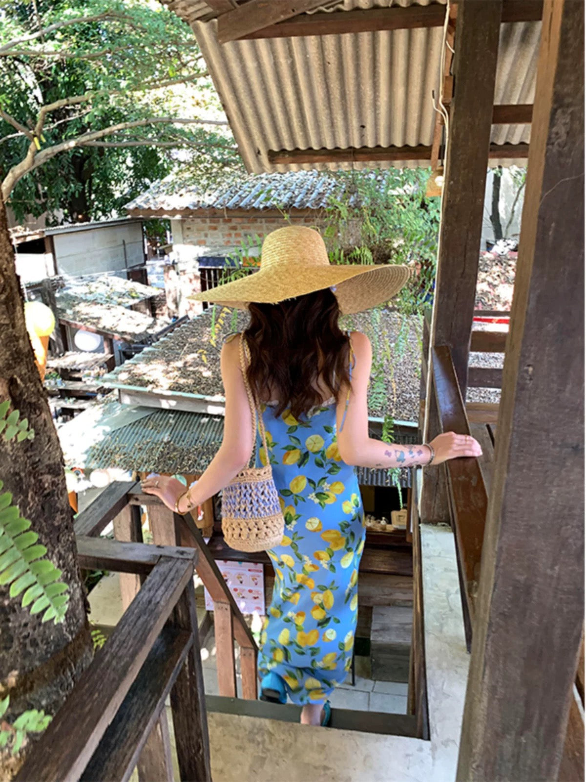 Lemon 🍋  Blue Long Dress (S)