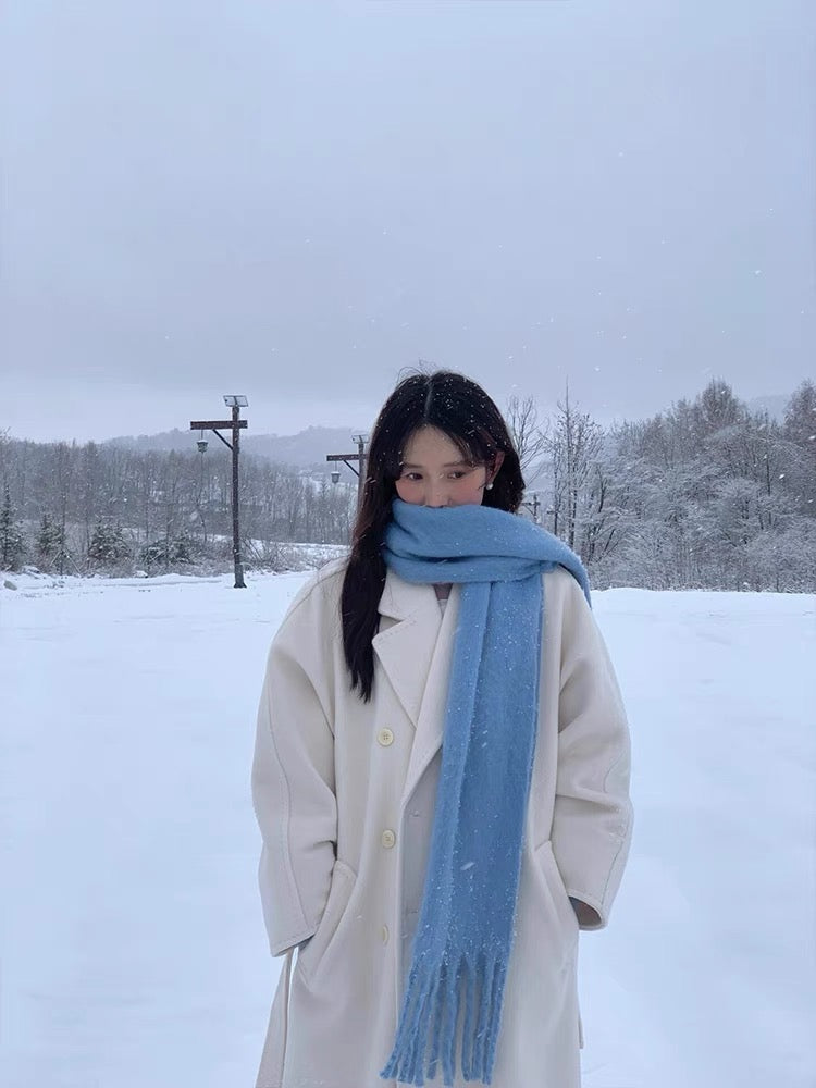 Winter Scarf (Blue, White)