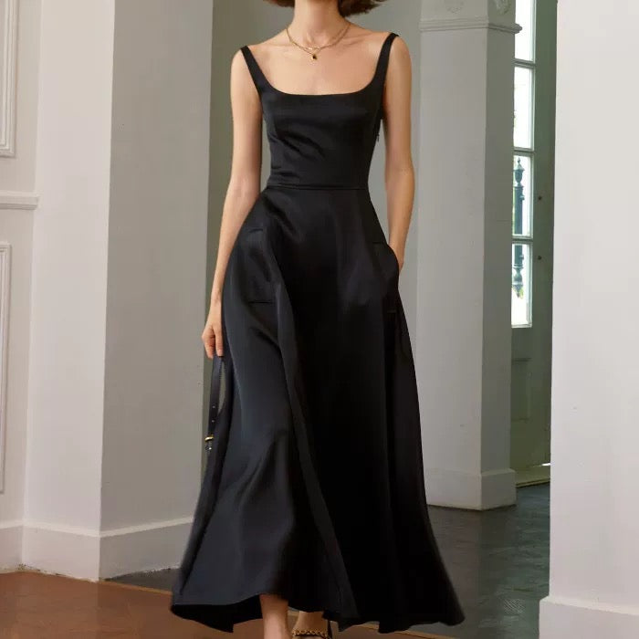 Classic Black Long Dress