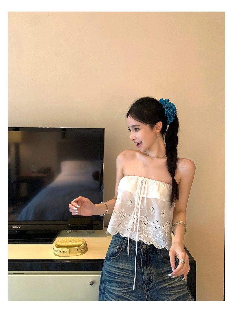 Embroidery Tube Top
