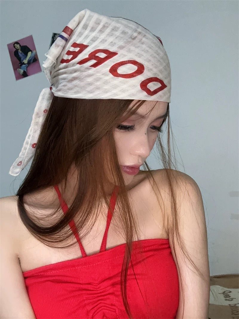 Cool Scarf /Headband (Orange, White)