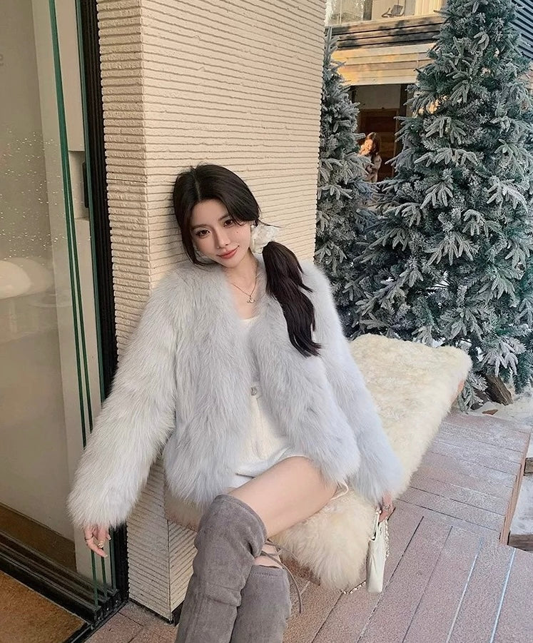 Alexandra Furry Cardigan(5 Colors)