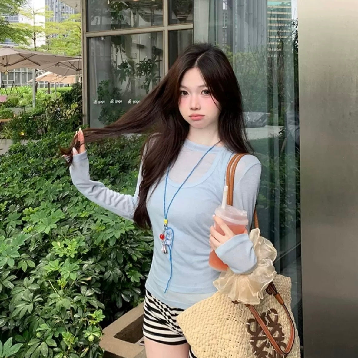 Two Pieces Long Sleeve Top
