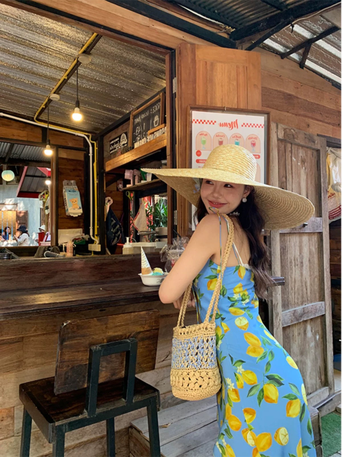 Lemon 🍋  Blue Long Dress (S)