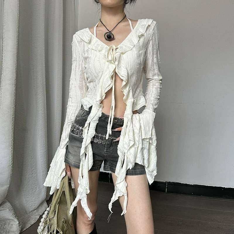 Beige Long Sleeve Cardigan