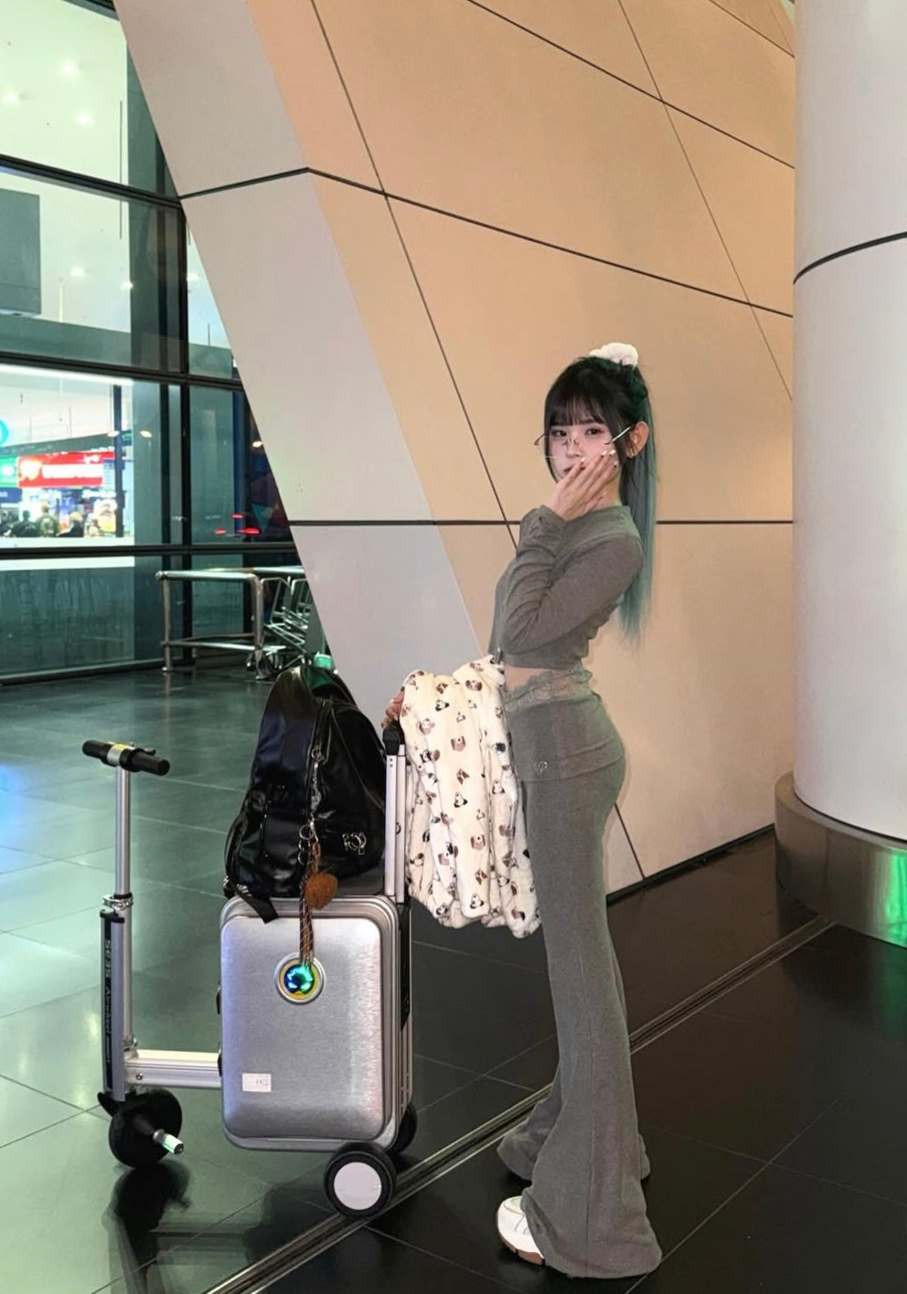 Long Sleeve Top + Long Pants Two Pieces Set